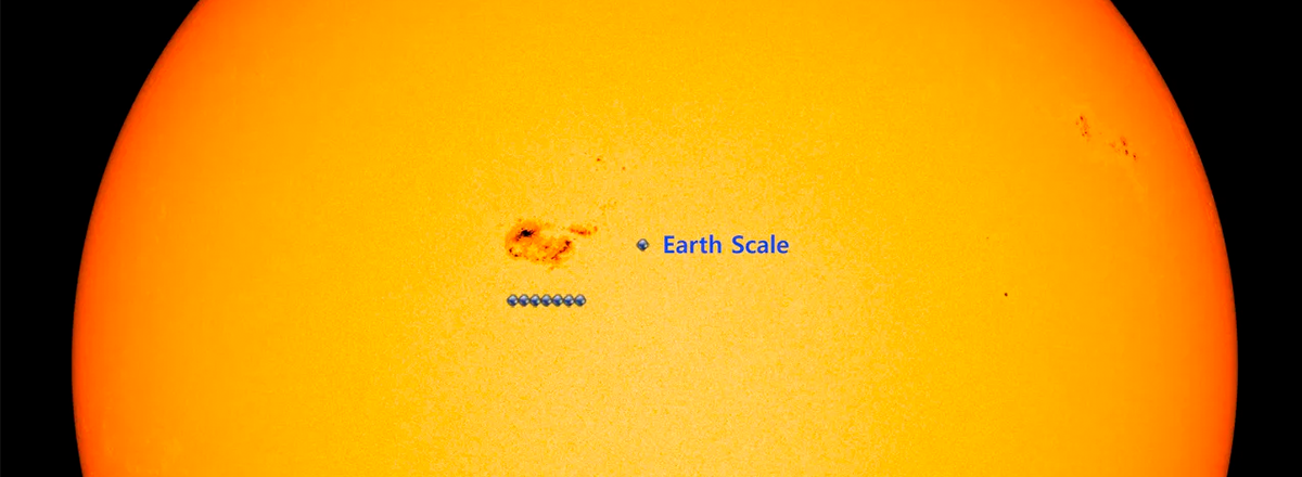 Astronomers Discover A Giant Sunspot Seven Times Wider Than Earth