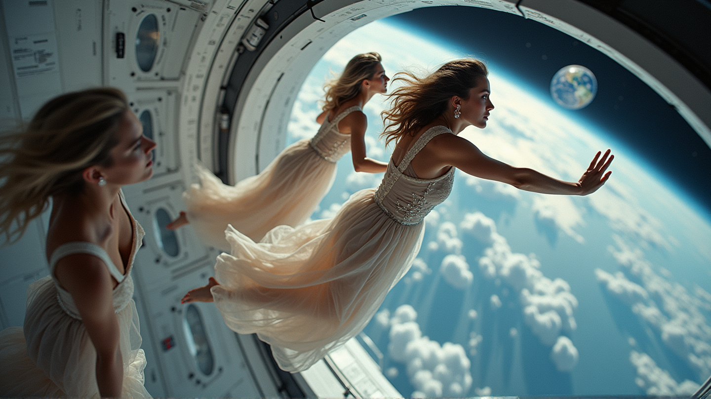 Glamorous Space Tourists: From Parachutes to Pop Culture