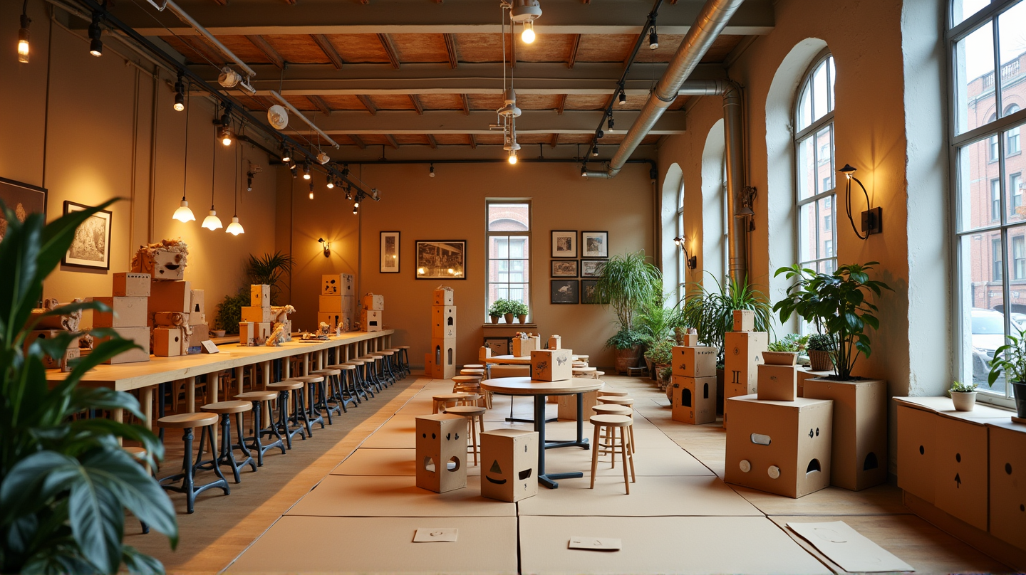 Brooklyn's Cardboard Coworking Space: A Playful Realm for AI Chatbots
