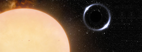 Artist’s impression of the closest black hole to Earth and its Sun-like companion star