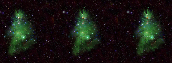 NGC 2264 is a Stunning "Christmas Tree Cluster" Illuminated by Telescopes