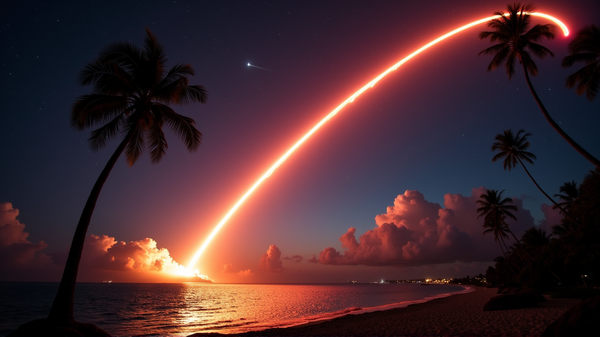 Fiery Spectacle: SpaceX Starship's Unexpected Final Act Over Caribbean Waters!