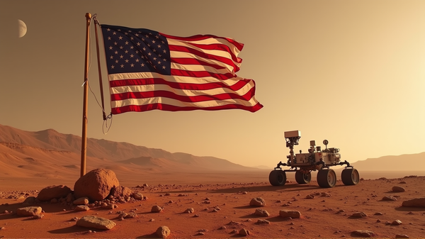 Old Glory on Mars: Symbol of American Innovation and Leadership Unveiled