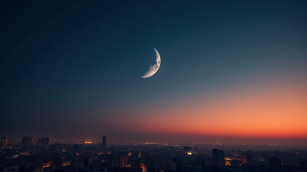 Crescent Moon Dances with Mars: Witness the Spectacle at Sunset!